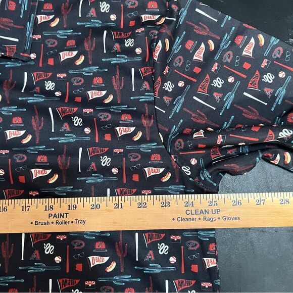 SGA Arizona Diamondbacks Fathers Day Black and Red Team Patterned Polo 0723 - Picture 9 of 10